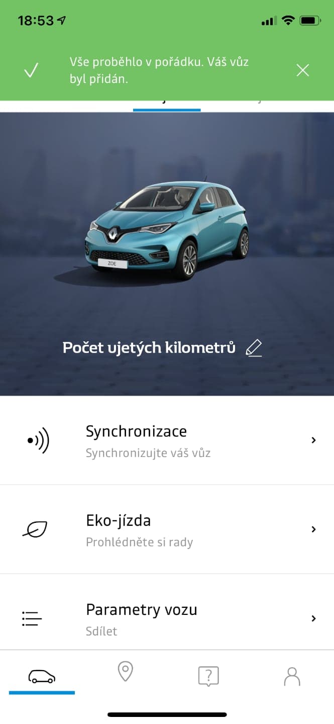 Renault Zoe, aplikace My Renault, test