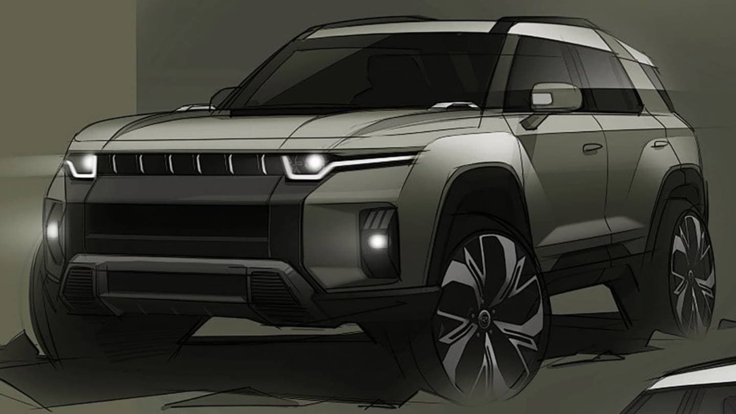 Skica elektromobilu SsangYong J100