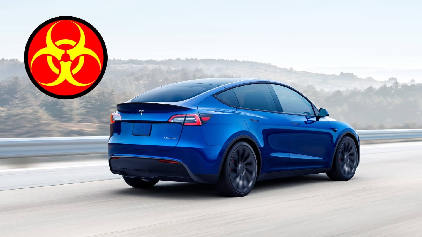 Tesla Model Y a Bioweapon Defense Mode | foto: Tesla, úprava: Luboš Srb, Elektrickevozy.cz