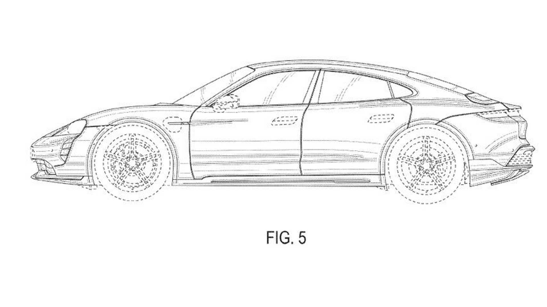 Nová verze Porsche Taycan, boční část