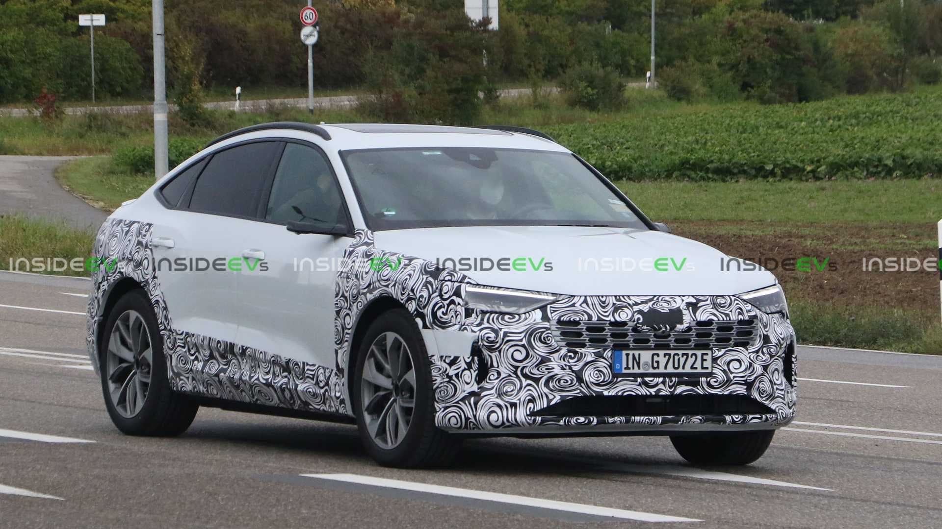 Faceliftovaná Audi e-tron Sportback při testování