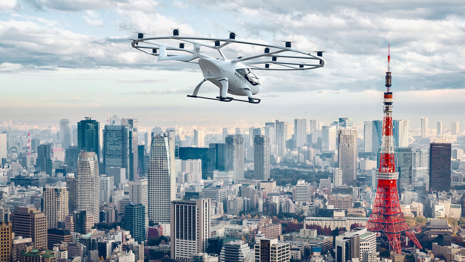 Tak si představuje městskou dopravu budoucnosti v Tokiu firma Volocopter