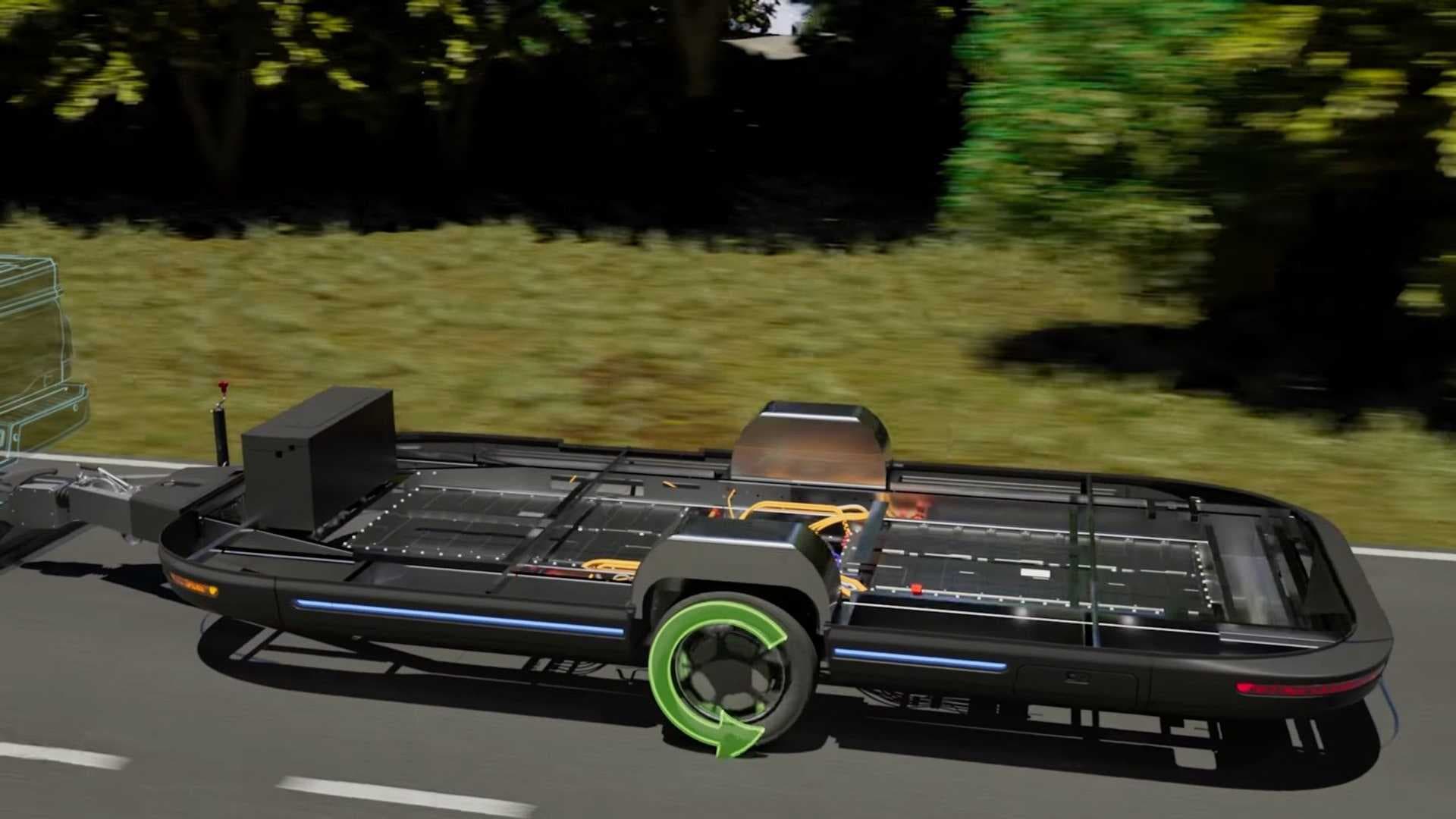Pohon obytného vozu s vlastním pohonem kol Airstream eStream