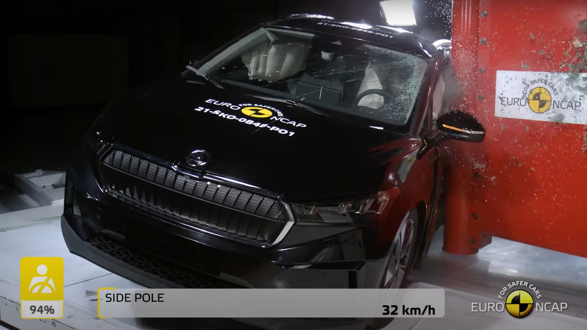 Škoda Enyaq iV v crashtestu Euro NCAP