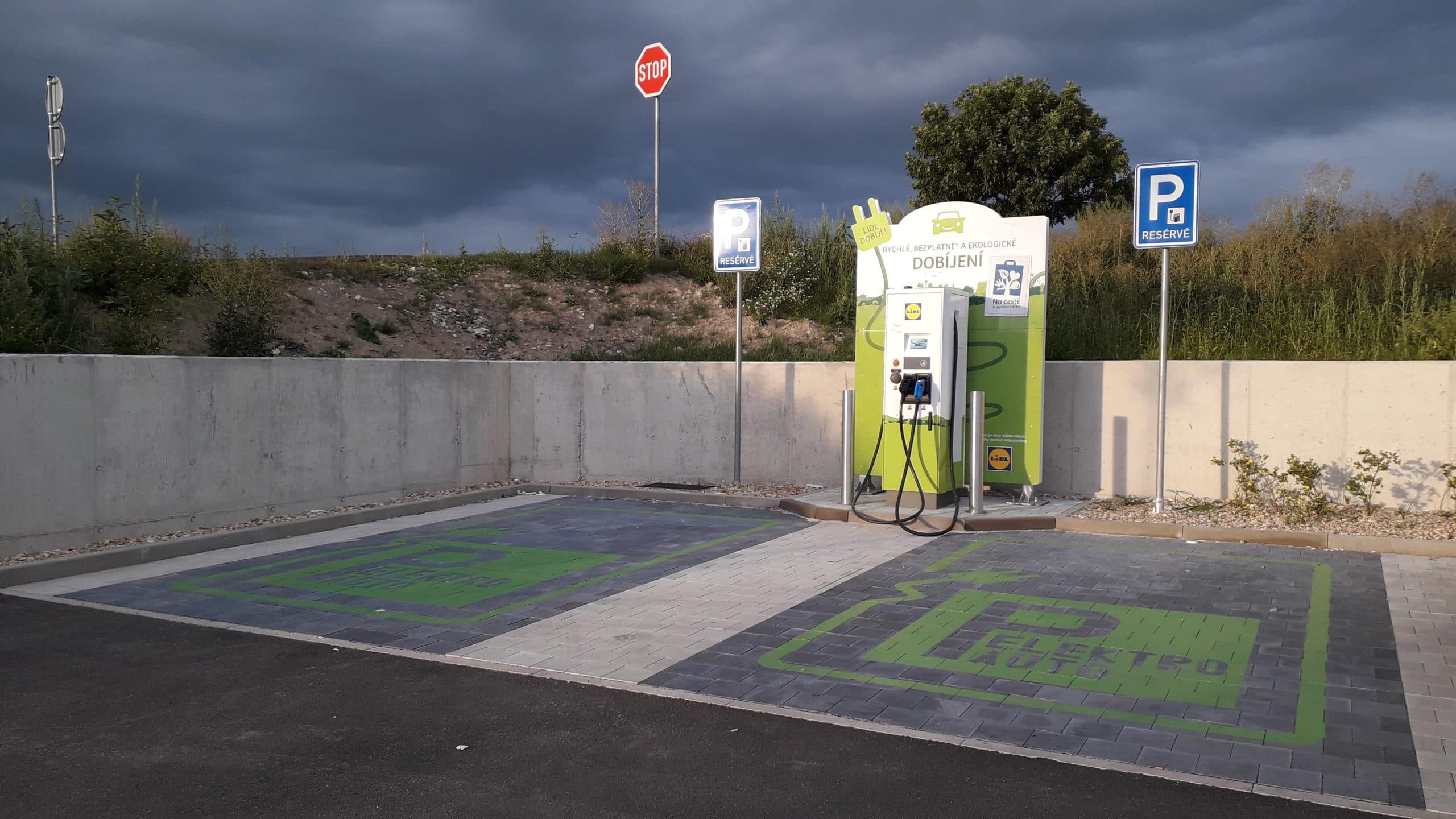 EV nabíjecí stanice Lidl v České republice