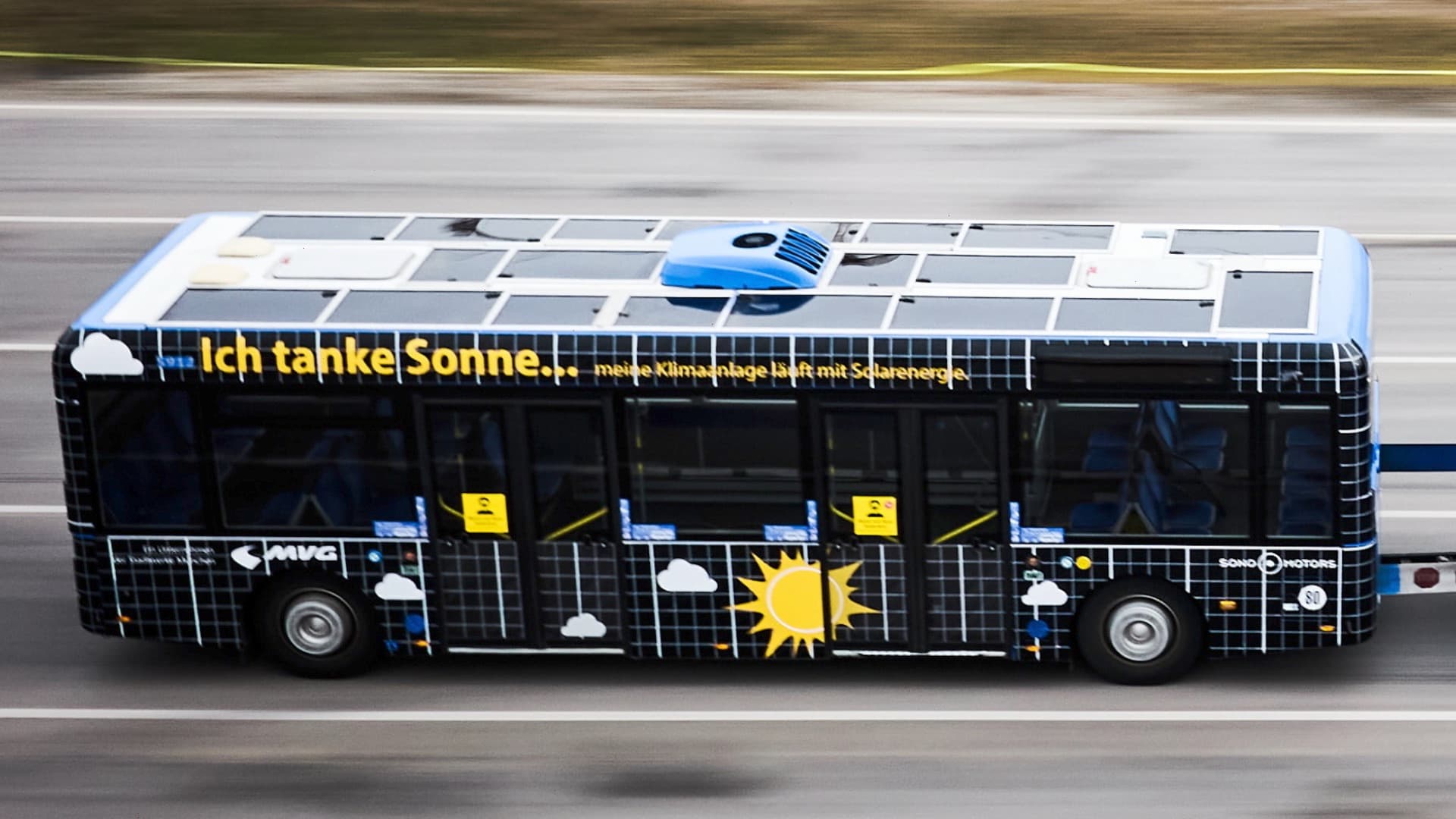 Autobus se solárními články Sono Motors