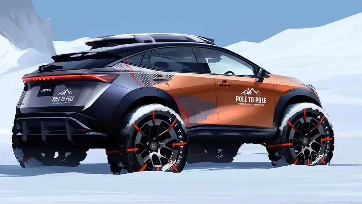 Speciálně upravený Nissan Ariya pro expedici