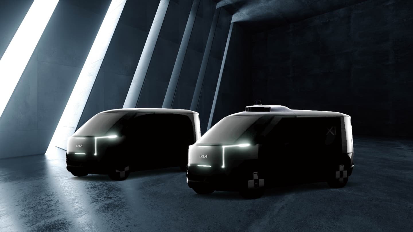 Užitkové elektrovozy Kia, render