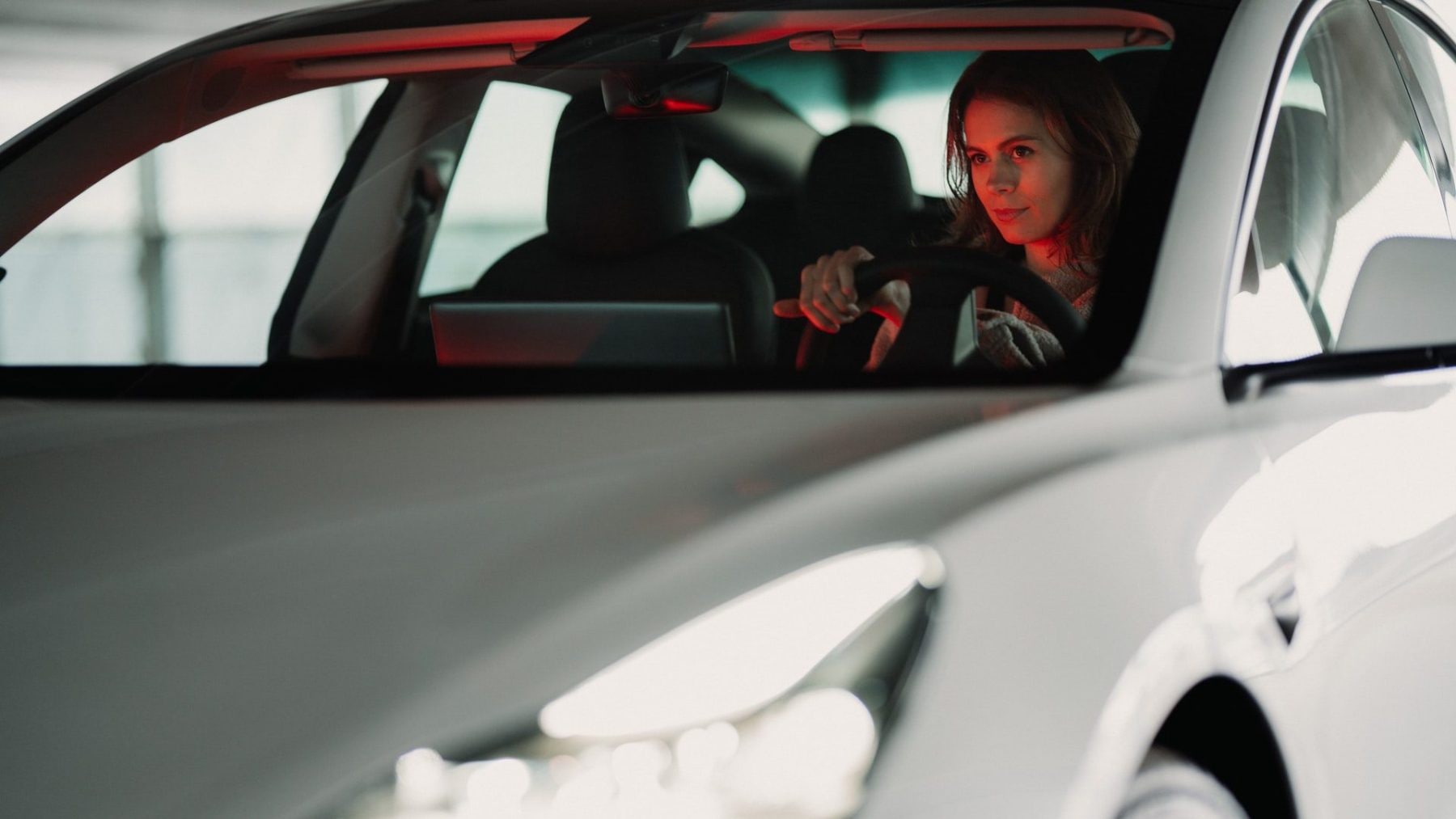 Řidič za volantem Tesly | Zdroj: Unsplash