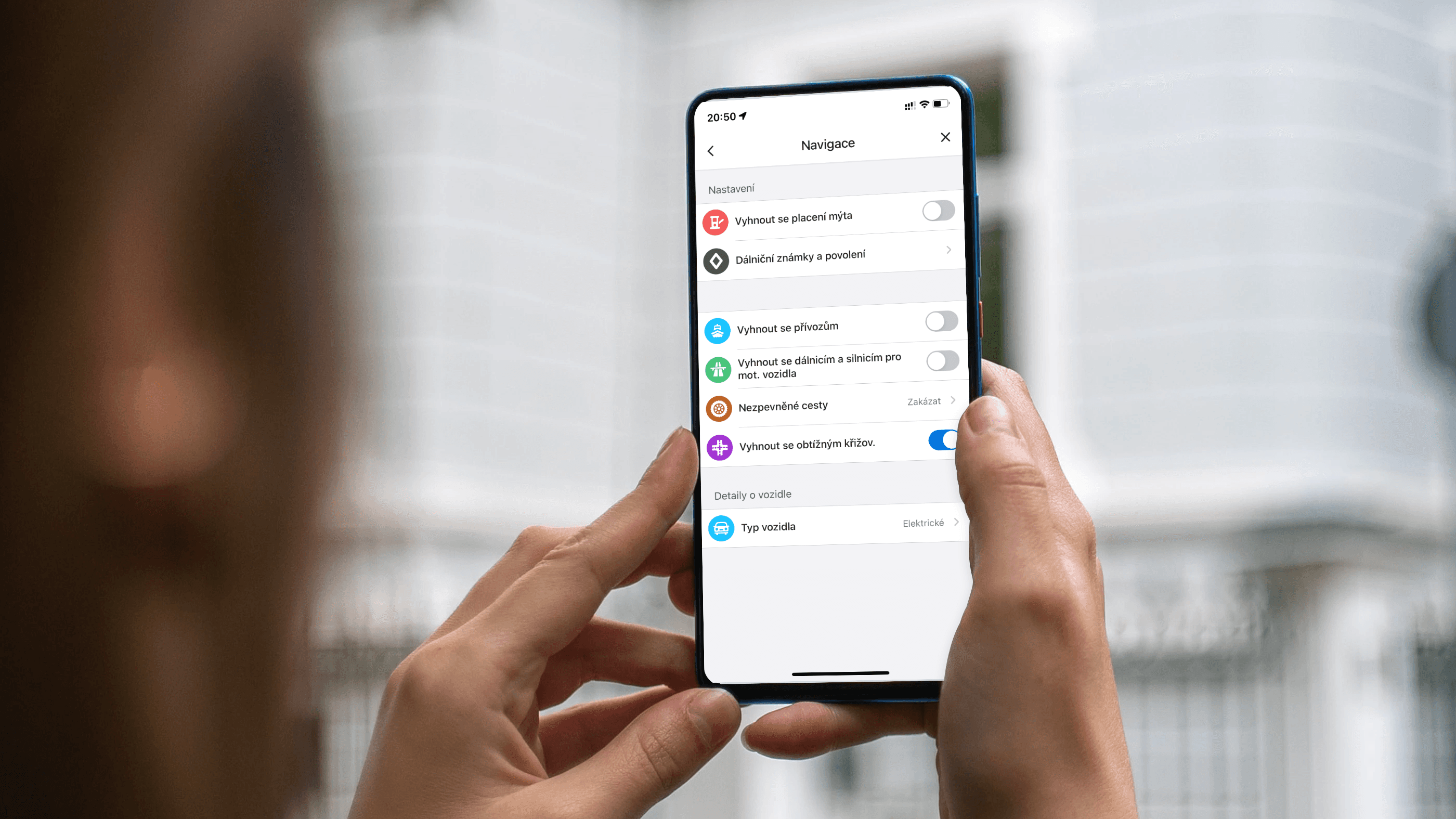 Nastavení trasy v aplikaci Waze