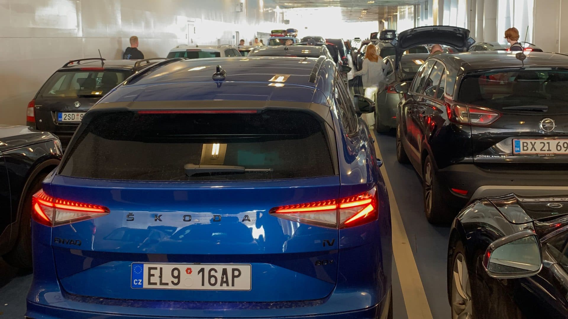 Naloděni na trajektu na trase Rostock–Gedser