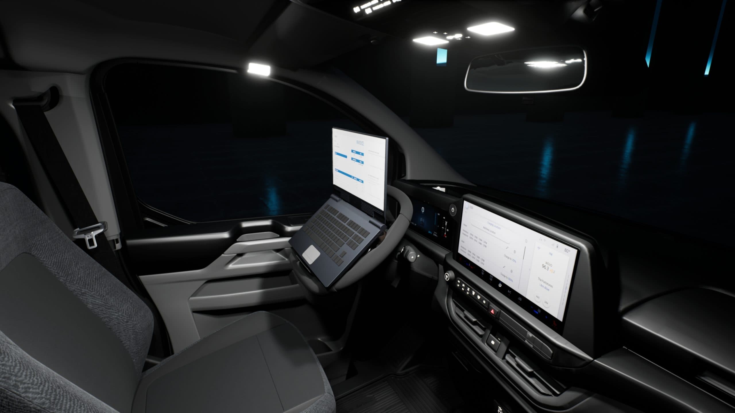 Interiér Fordu E-Transit Custom