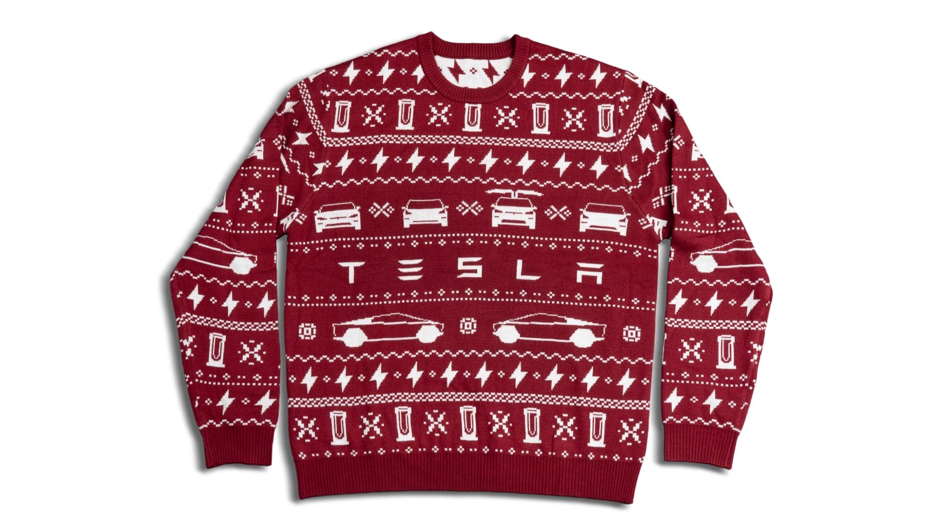 Tesla a její vánoční svetr