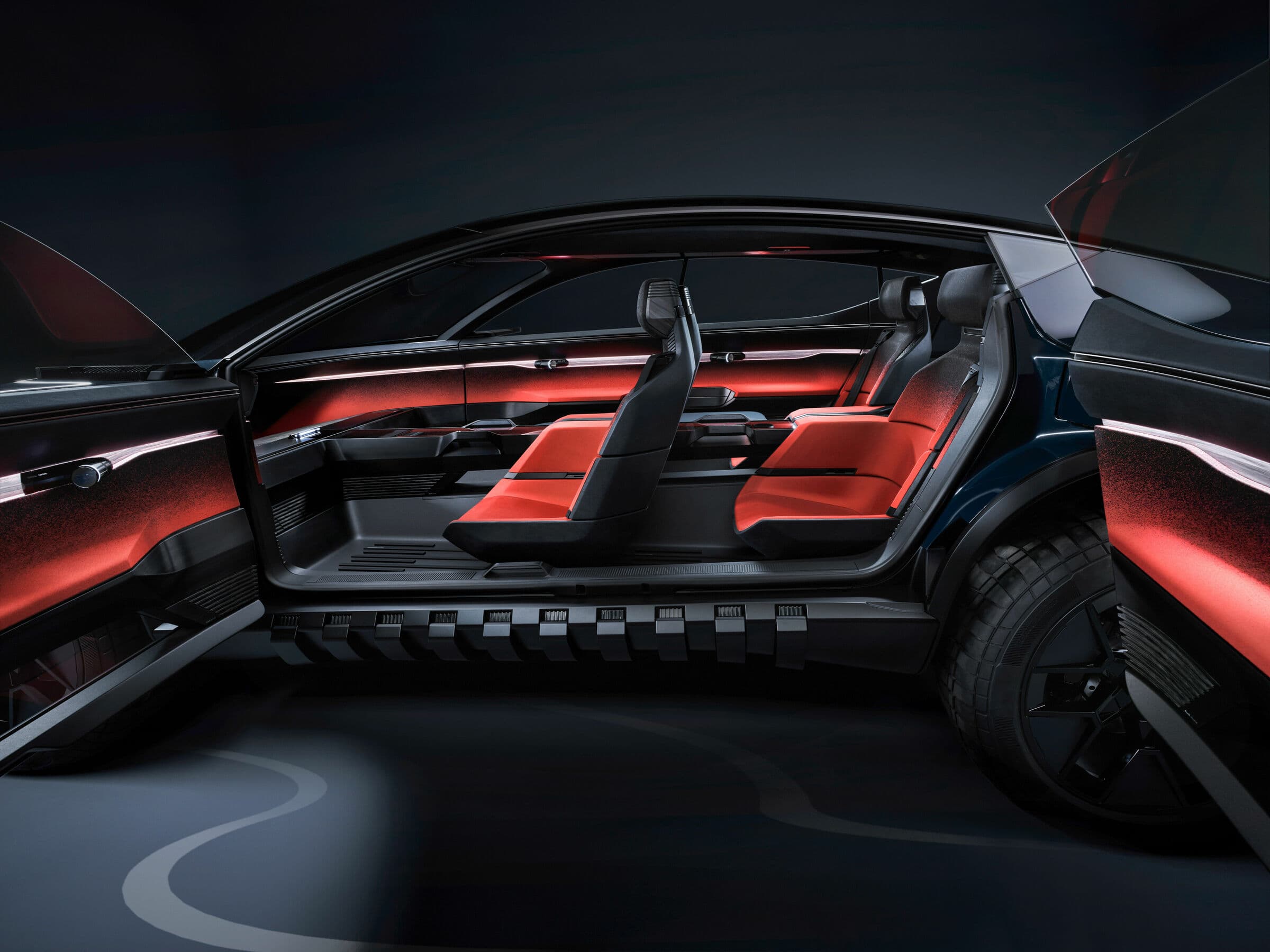 Koncept Audi activesphere, interiér