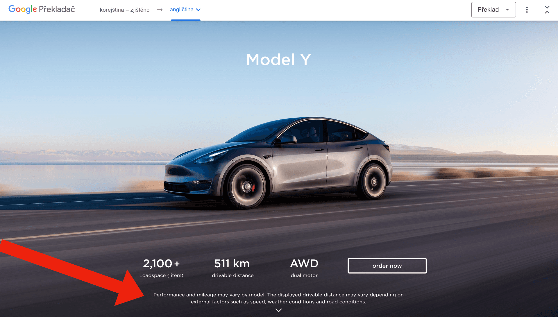 Tesla již na svém webu pro Jižní Koreu doplnila potřebnou informaci