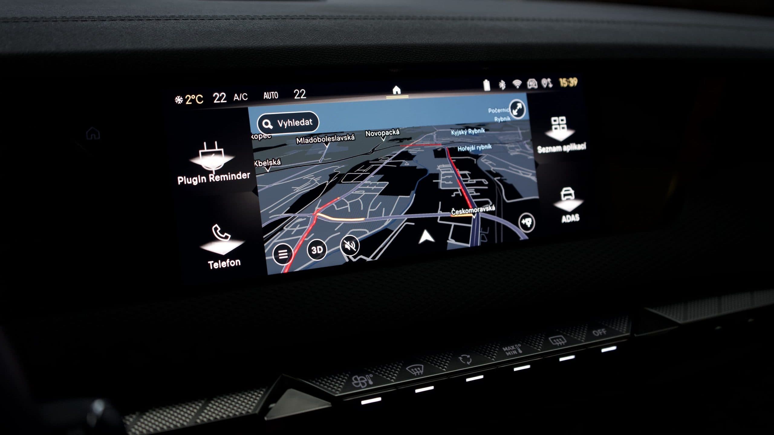 Infotainment vozu DS 4 E-Tense 225