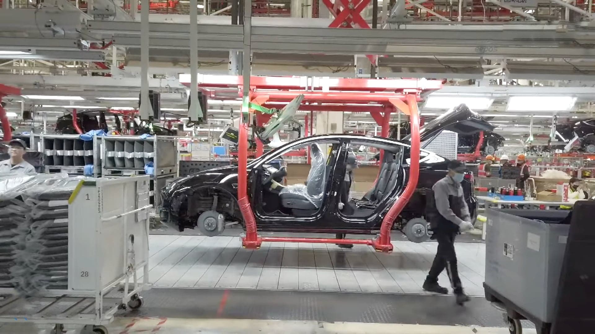 Tesla Gigafactory Šanghaj výroba elektromobilů