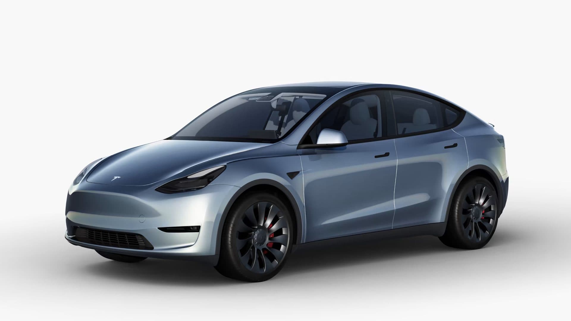 Tesla Model Y s polepem v barvě Glacier Blue
