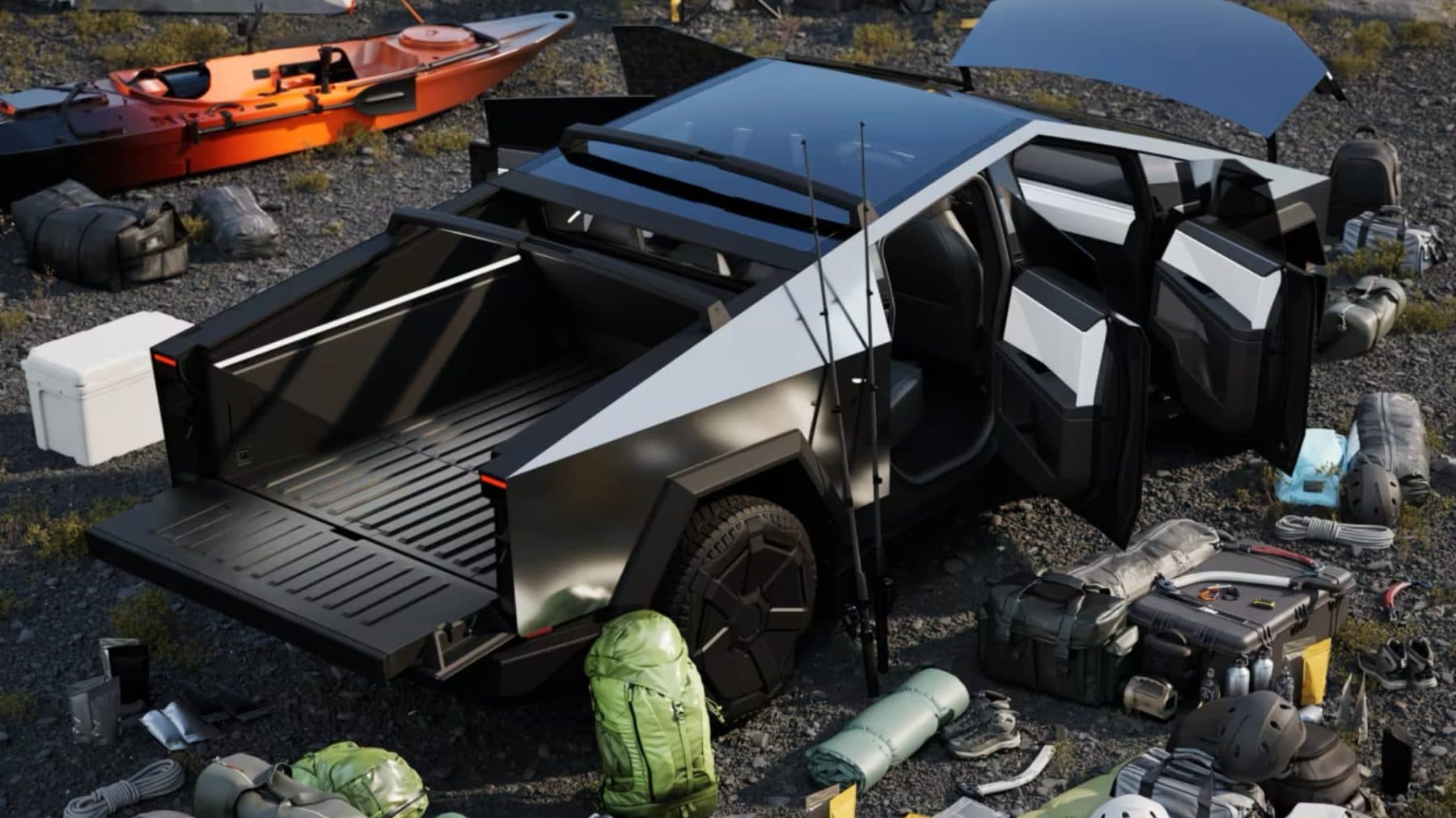 Tesla Cybertruck úložný prostor