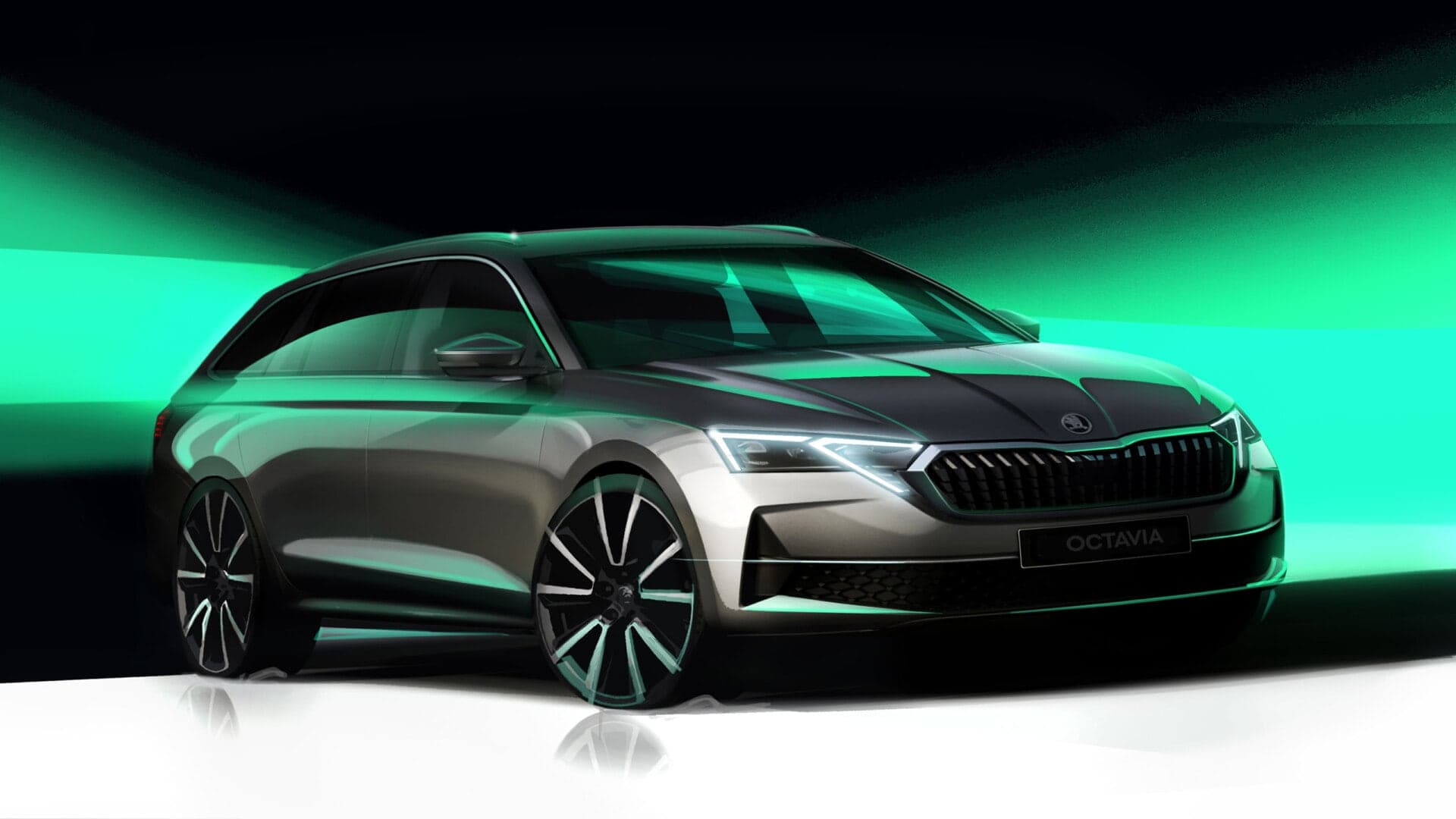 Škoda Octavia Kombi 2024 design render skica