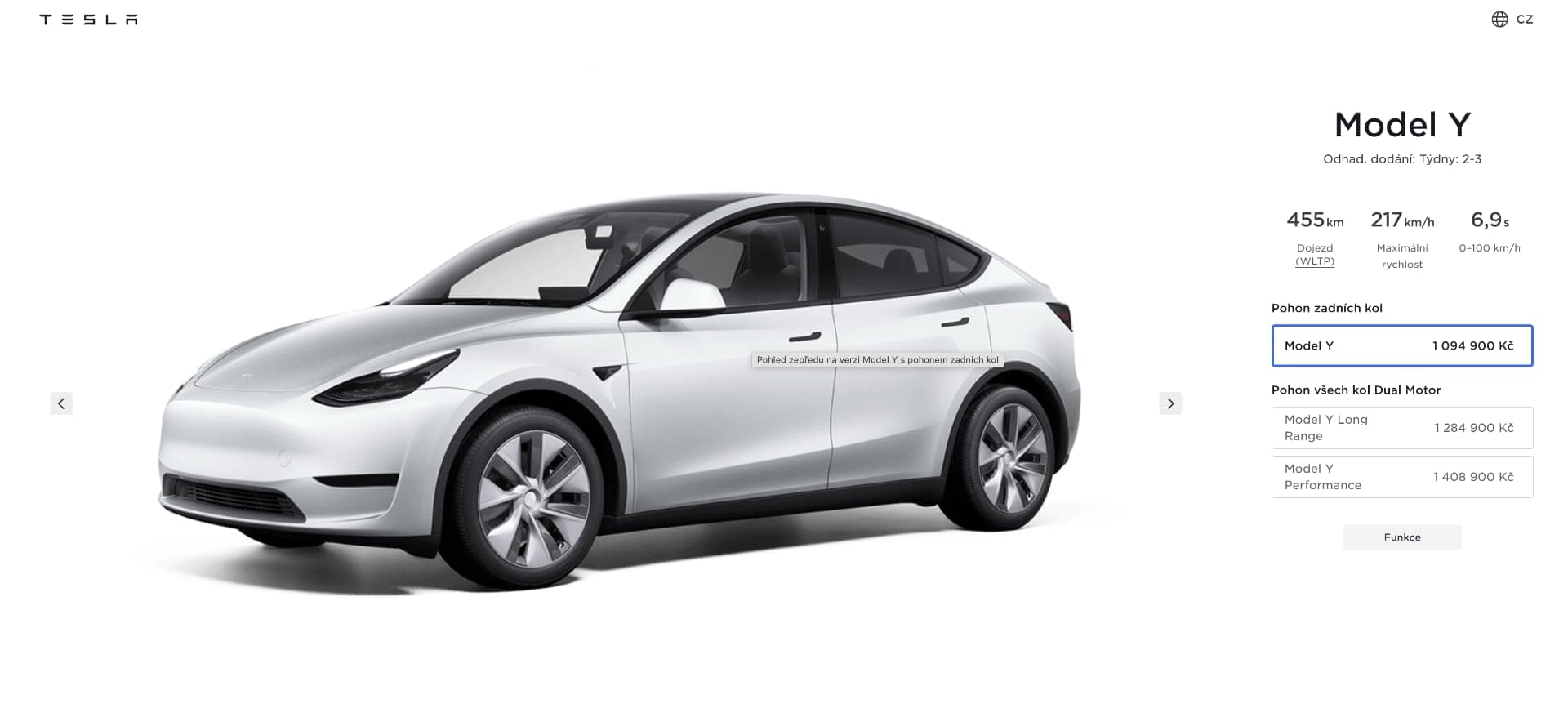 Tesla Model Y má na českém trhu nové ceny od 22. března 2024