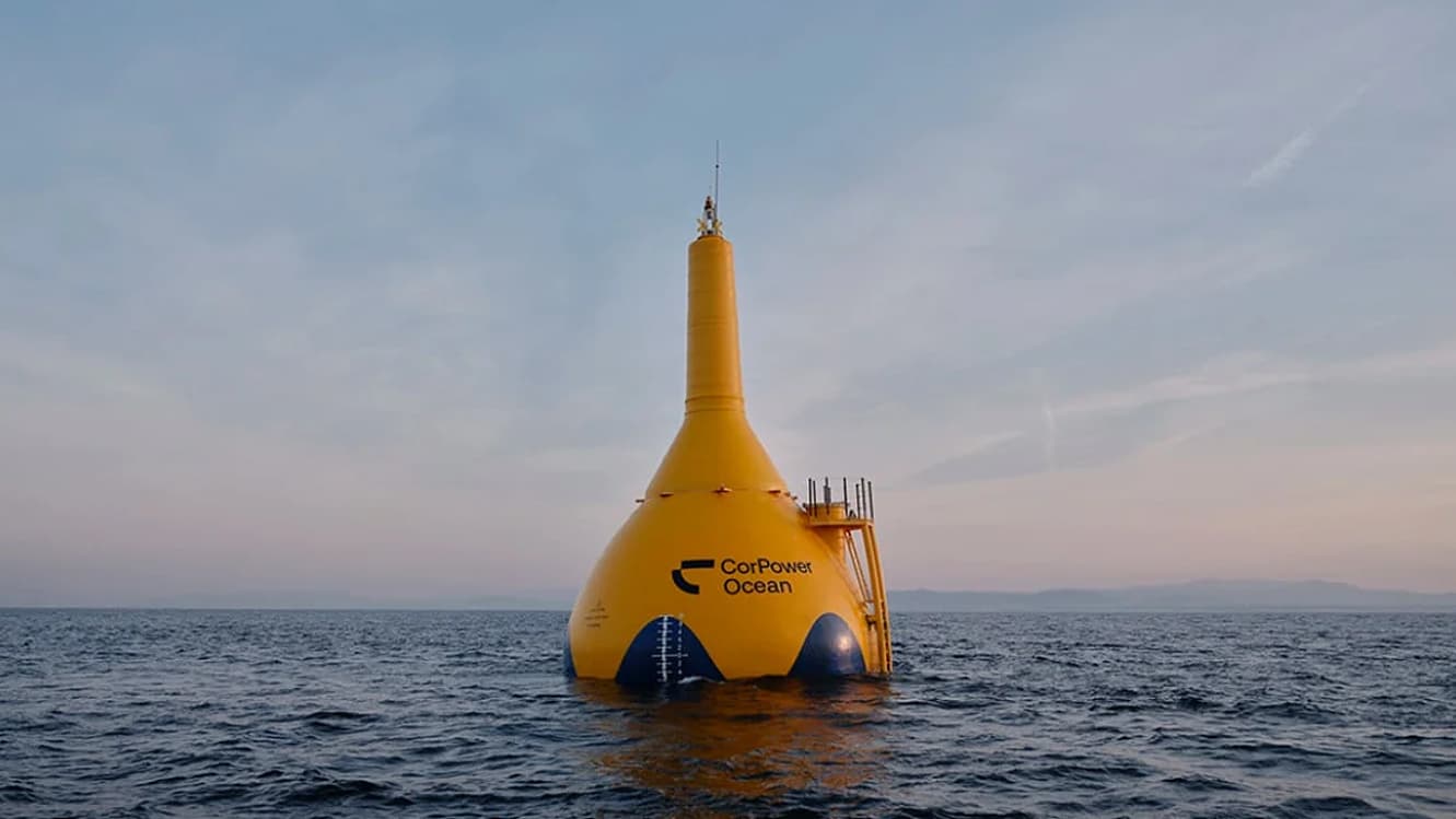 Měnič energie mořských vln CorPower WEC má podobu devatenáctimetrové bóje | foto: corpowerocean.com