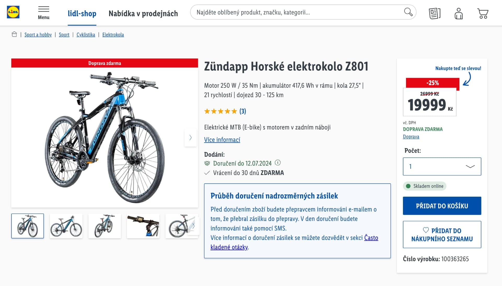 Sleva na elektrokolo z Lidlu