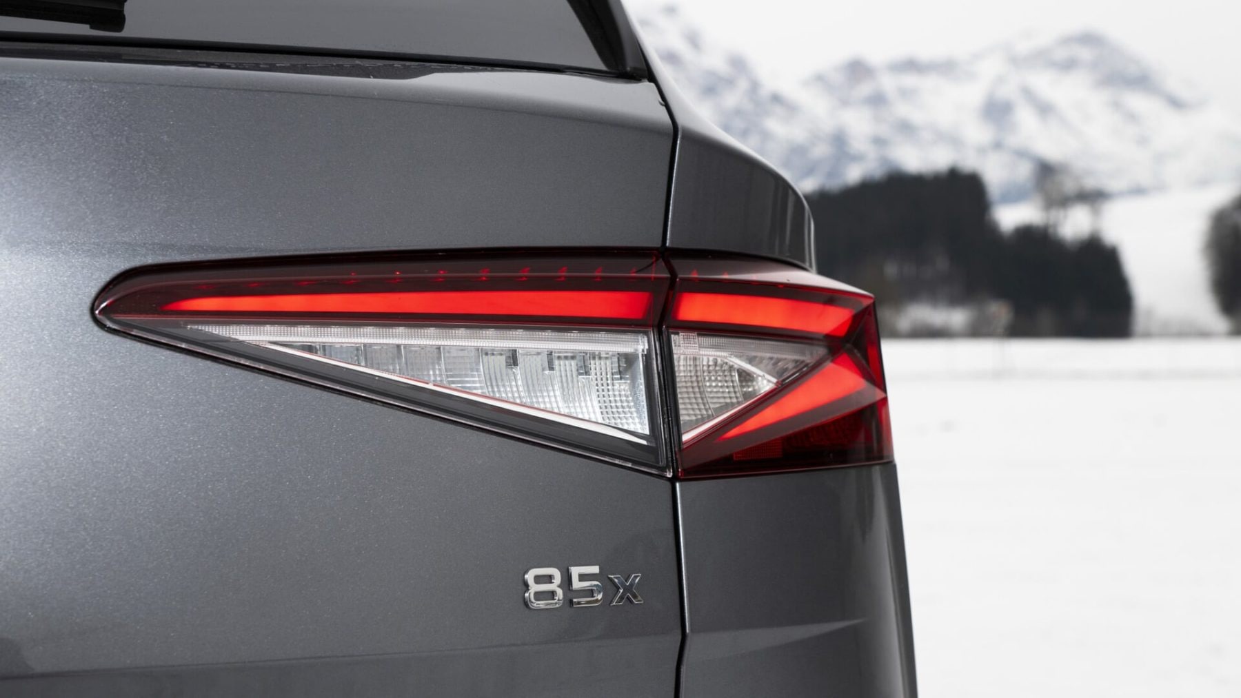 Detail světlometů elektromobilu Škoda Enyaq Coupé L&K 85 | foto: Škoda Auto