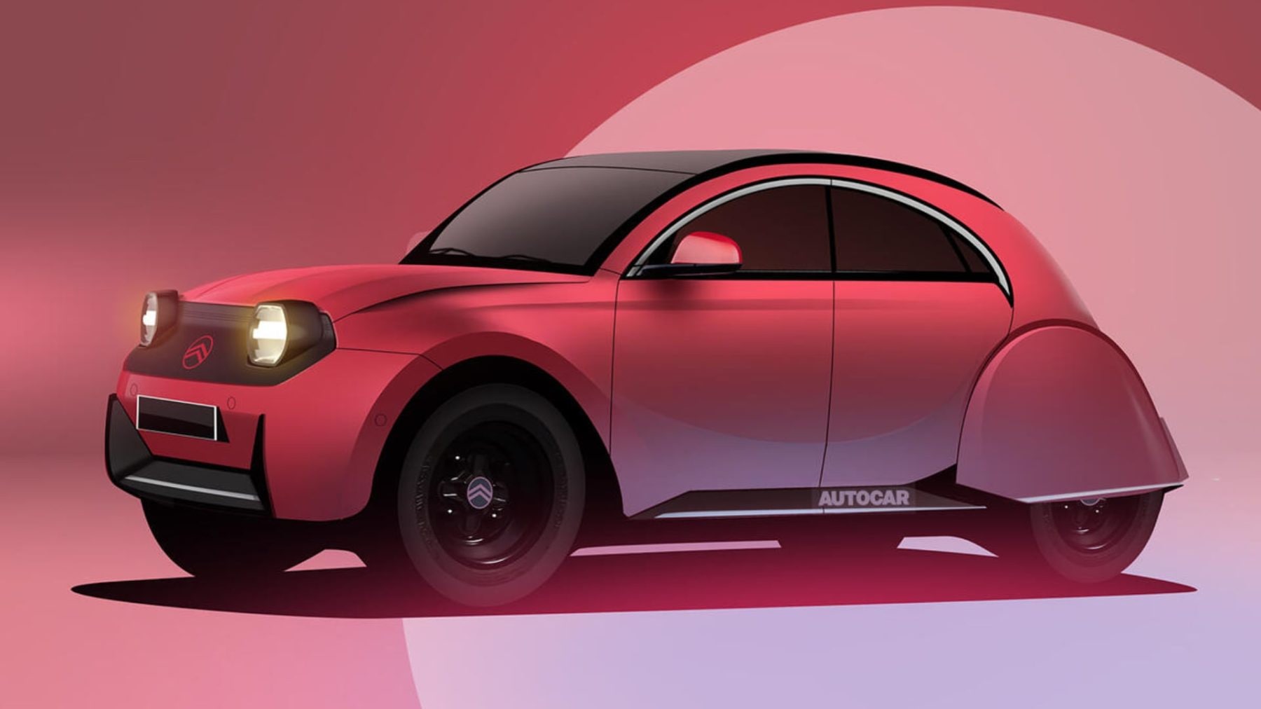 Elektrický Citroën 2CV na neoficiálním renderu | foto: Autocar