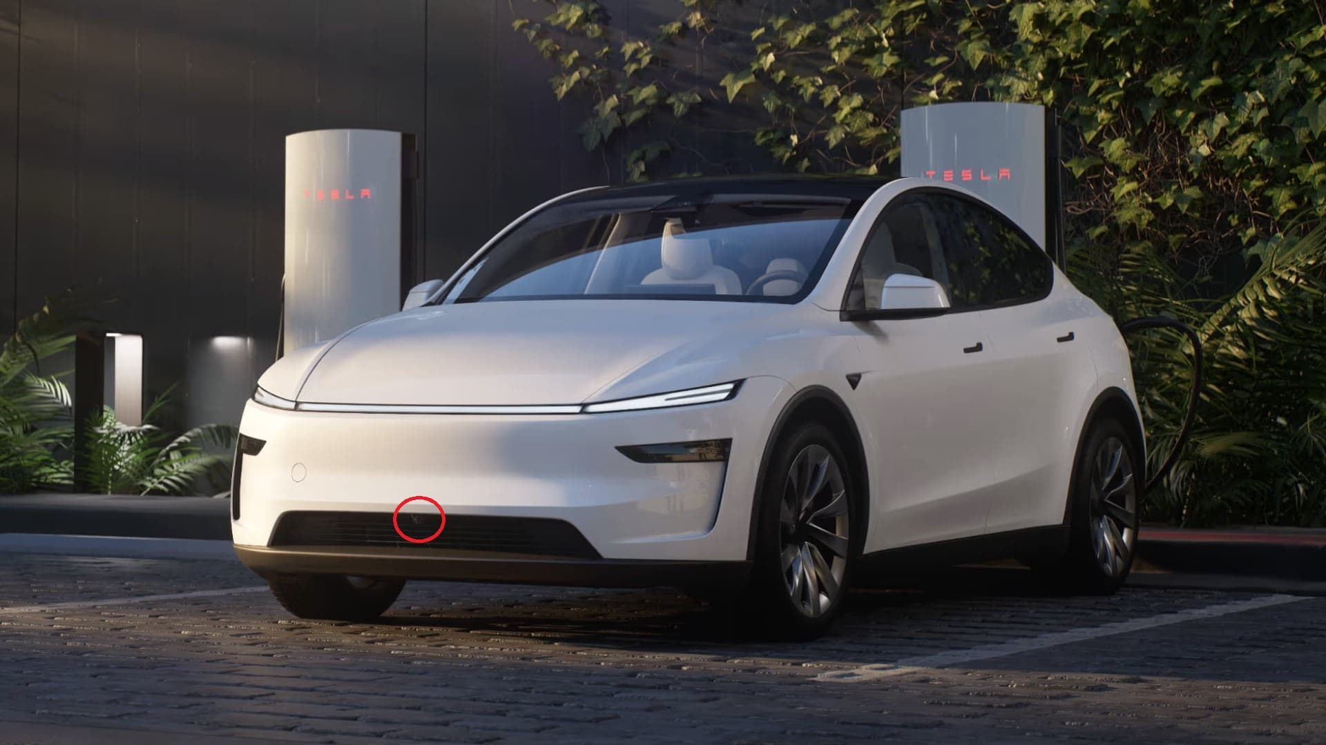 Nová přední kamera v nárazníku, Tesla Model Y (2025) Juniper | foto: Tesla