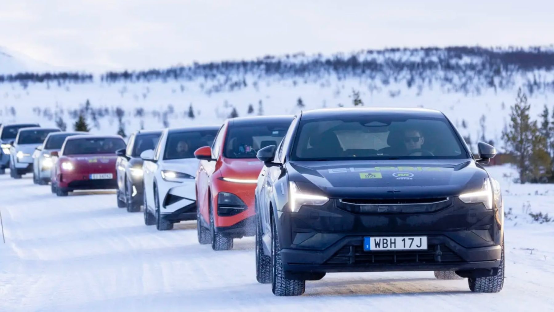 Zimní test dojezdu elektromobilů v Norsku | foto: Jon Terje Hellgren Hansen