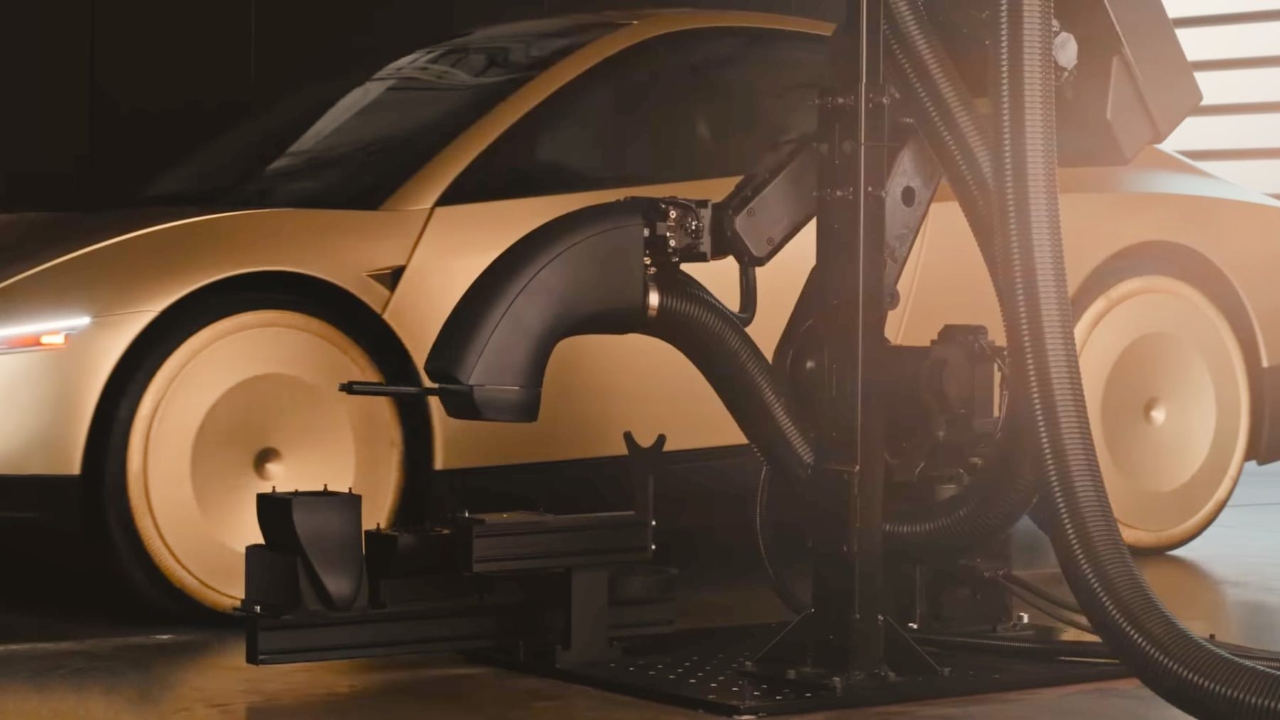 Robot od Tesly pro čištění auta Cybercab | foto: Tesla