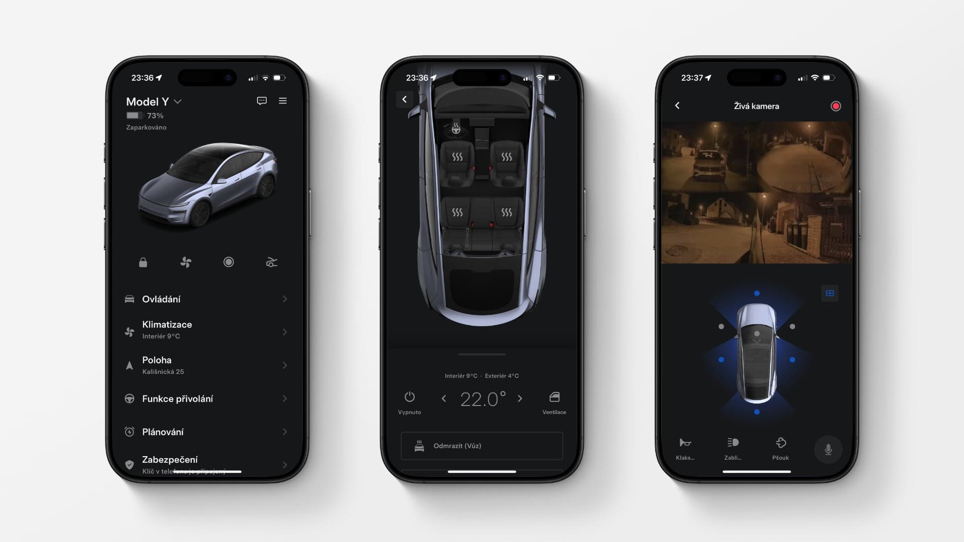 Tesla Model Y Juniper (2025), mobilní aplikace | foto: Luboš Srb