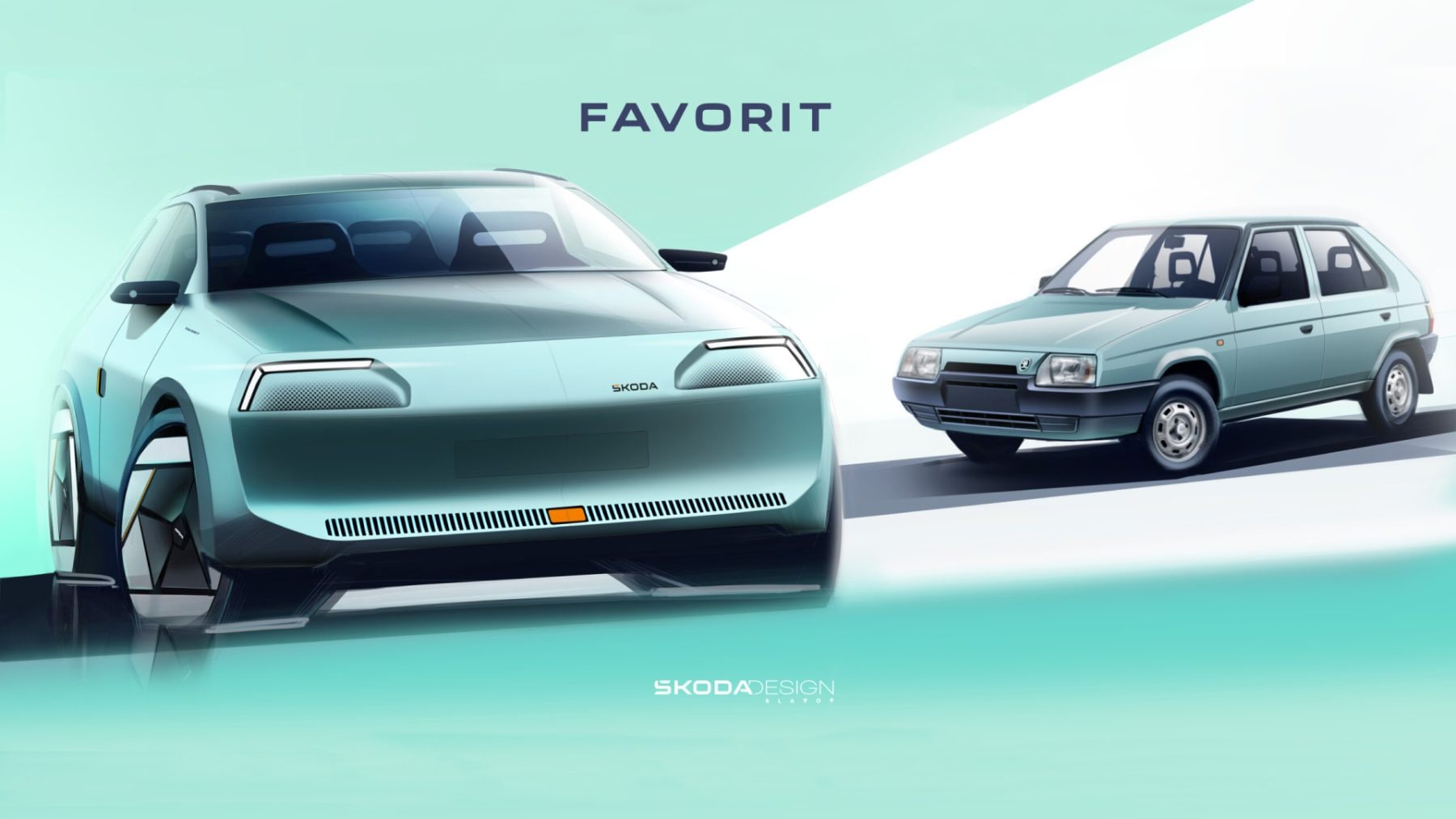 Vize reinkarnované Škody Favorit jako elektromobilu | foto: Škoda Design