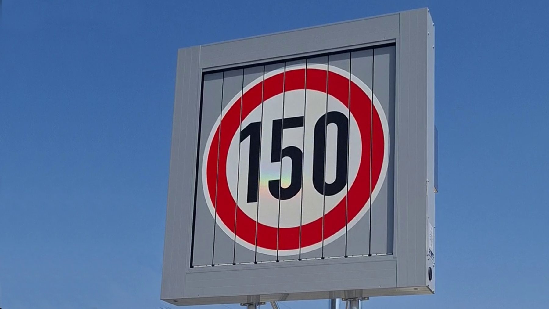 Proměnné značení umožňující jet rychlostí 150 km/h na D3 | Zdroj: Ministerstvo dopravy