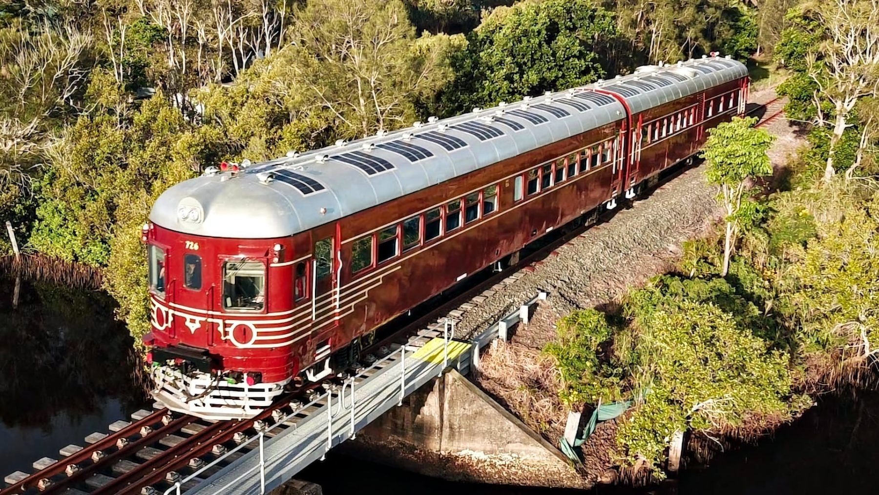 Byron Solar Train jezdí výhradně na solární energii | Zdroj: Byron Bay
