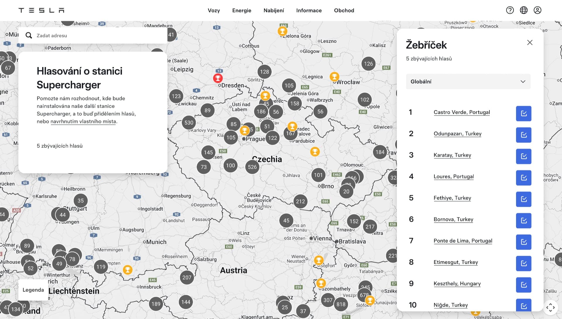 Hlasování o umístění Tesla Superchargeru | Zdroj: Luboš Srb / Tesla