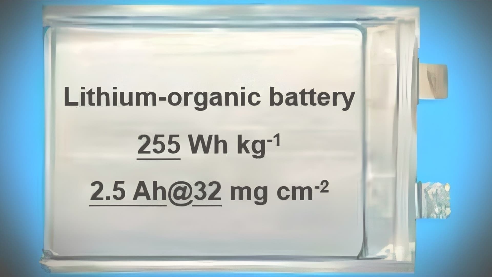 Organická baterie s energetickou hustotou 255 Wh/kg | Zdroj: Science and Technology Daily