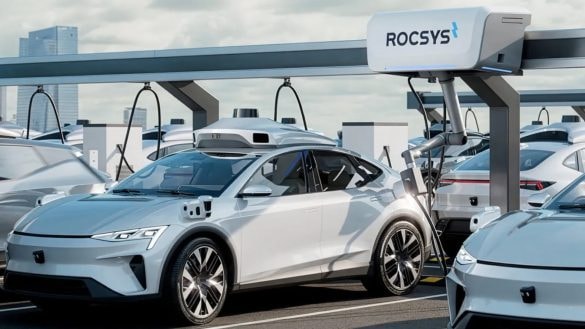 Robotická taxi stále musí připojovat na nabíječku lidé. Evropský Rocsys to chce změnit