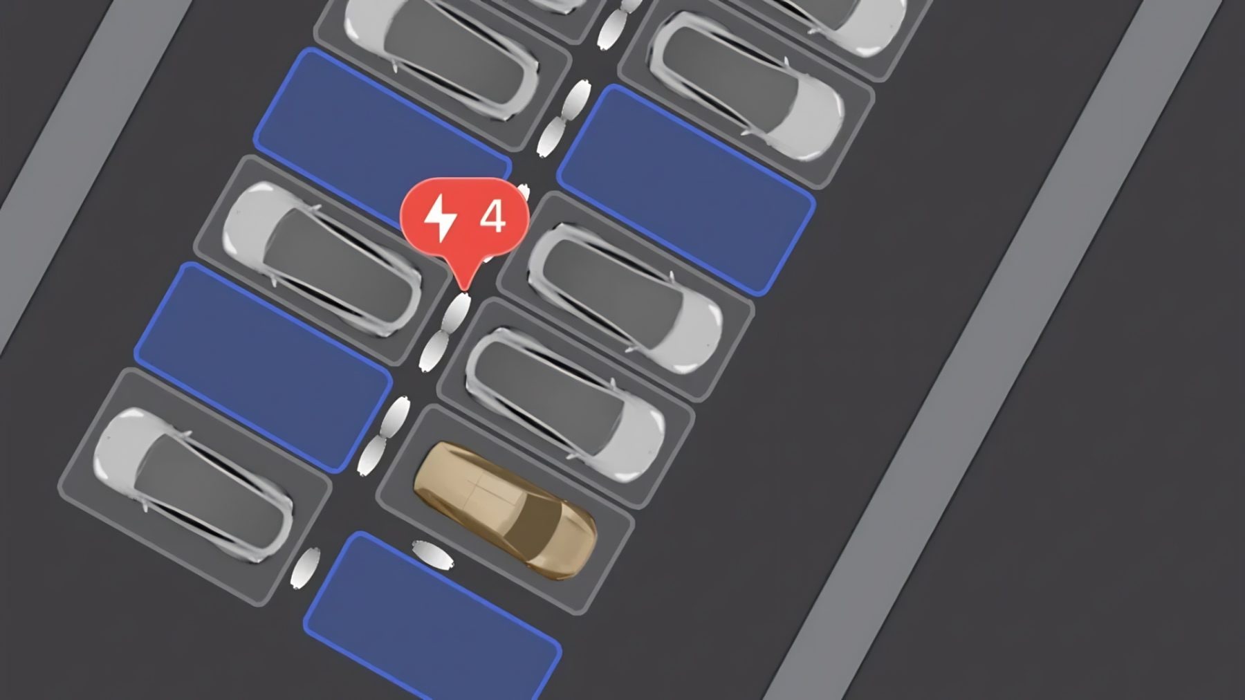 Mobilní aplikace Tesla ukazuje 3D mapu obsazenosti Superchargeru | Zdroj: Not a Tesla App